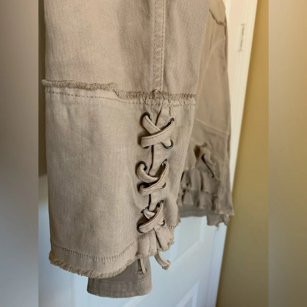 Free People Tan Ruffle Blazer - Picture 5 of 8